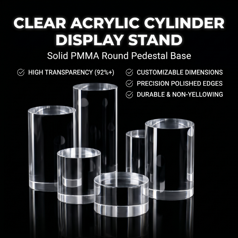 Clear Solid Acrylic Cylinder B - Model Figure Base 评论和价格