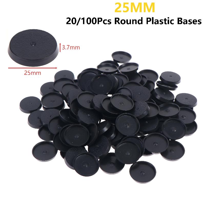 20/100Pcs 25mm Round Wargame M - Model Figure Base 评论和价格