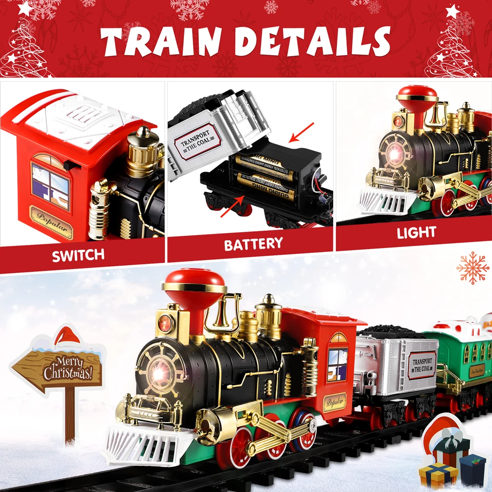 Christmas Train Set Festive Mi - Model Kit Locomotive 评论和价格