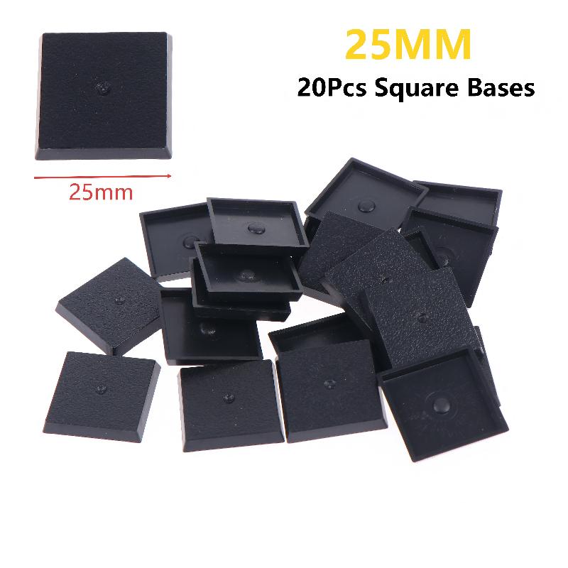 20Pcs 25mm Square Burr-Free Bl - Model Figure Base 评论和价格
