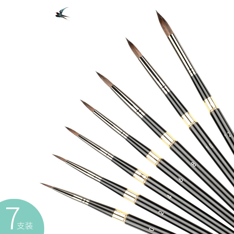7 pcs travel artist brushes, r - Model Kit Paint Remover 评论和价格
